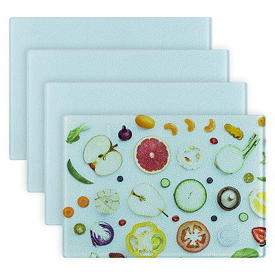Heat Transfer Tempered Glass Cutting Board AJEW-WH0504-08-1