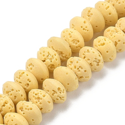 Synthetic Lava Rock Beads Strands G-B087-02A-05-1