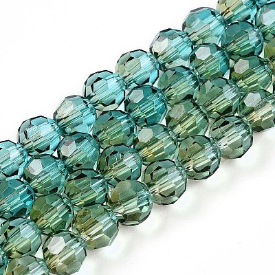 Baking Paint Transparent Glass Beads X1-DGLA-A035-T6mm-A08-1