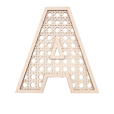 Hollow Wooden 3D Letter Wall Stickers HJEW-WH0043-57A-1