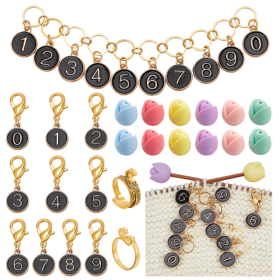 Number DIY Knitting Tool Sets HJEW-NB00074-06-1