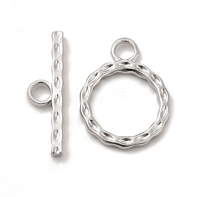 Non-Tarnish 304 Stainless Steel Toggle Clasps STAS-F290-04P-1