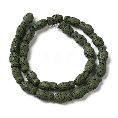 Natural Lava Rock Beads Strands G-U007-01J-1