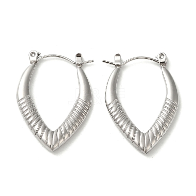 Non-Tarnish 304 Stainless Steel Hoop Earrings for Women EJEW-Z026-31P-1