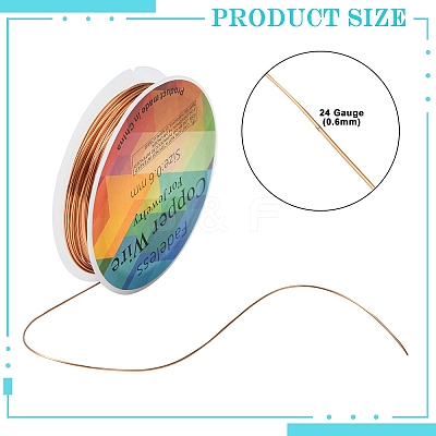 Copper Jewelry Wire CWIR-CW0.6mm-14-1