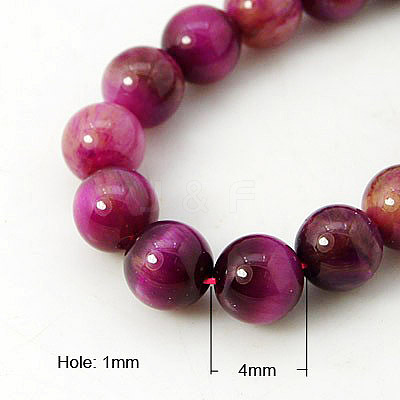 Natural Rose Tiger Eye Beads Strands G-G099-4mm-12-1