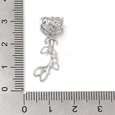 Rhodium Plated 925 Sterling Silver Ice Pick Pinch Bails STER-NH0001-23P-1