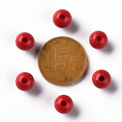 Opaque Acrylic Beads MACR-S370-C8mm-A14-1