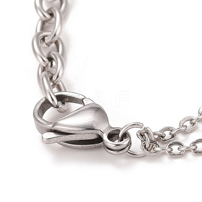 Non-Tarnish 201 Stainless Steel Saint Benedict Link Bracelet for Men Women STAS-E160-34P-1