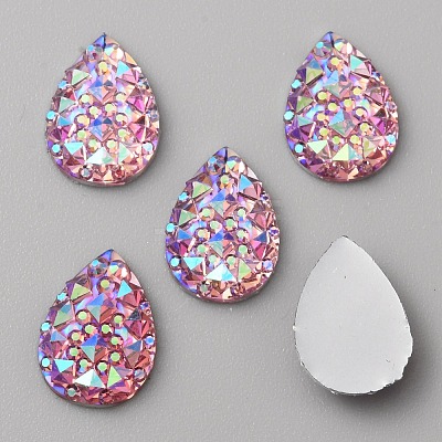 Opaque Resin Rhinestone Cabochons RESI-WH0035-29F-1
