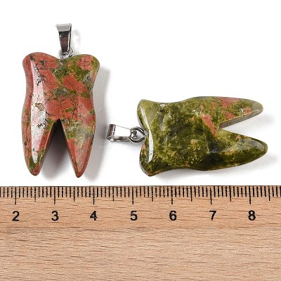Natural Unakite Pendants G-G115-01G-1