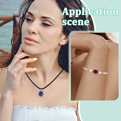 6Pcs 6 Styles Brass Pave Natural Amethyst & Rose Quartz & White Agate & Green Aventurine & Carnelian & Lapis Lazuli Multi-Strand Links KK-BC0015-16-1