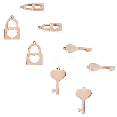304 Stainless Steel Charms STAS-UN0012-03RG-1