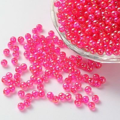 Eco-Friendly Transparent Acrylic Beads PL734-15-1