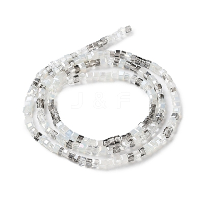 Gradient Color Electroplate Glass Bead Strands X-GLAA-E042-05-B02-1