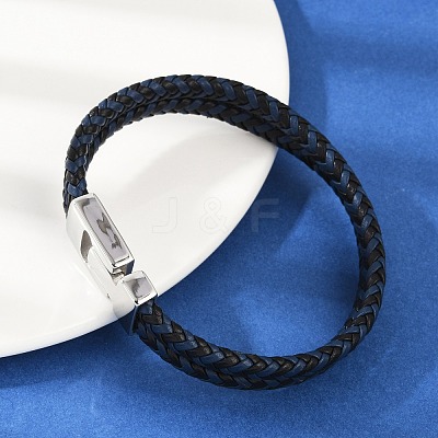 Braided Microfiber Leather Cord Bracelets for Women Men BJEW-D304-17P-01-1