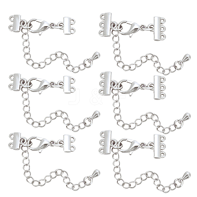 8Pcs 2 Size Brass Chain Extenders FIND-BBC0002-70P-1