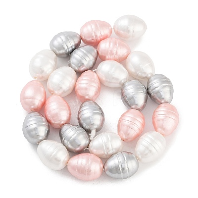 Electroplated Shell Pearl Beads Strands BSHE-H110-01-05-1