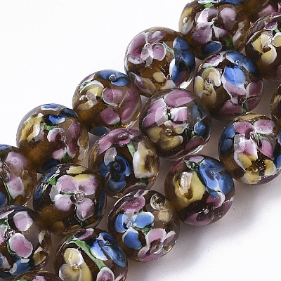 Handmade Lampwork Beads Strands LAMP-T007-04C-1