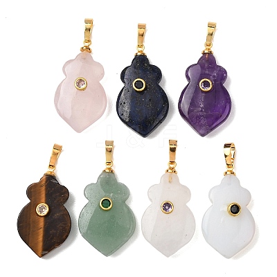 Natural & Synthetic Mixed Stone Pendants G-P628-05G-M-1