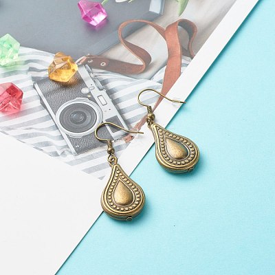 Teardrop Big Dangle Earrings for Girl Women EJEW-JE04634-02-1