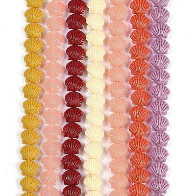 Synthetic Coral Dyed Carved Beads Strands CORA-K009-05A-1
