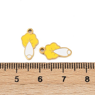 Vegetables 304 Stainless Steel Enamel Charms STAS-C137-02G-G-1
