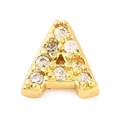 Rack Plating Brass Micro Pave Cubic Zirconia Cabochons KK-F874-04G-A-1