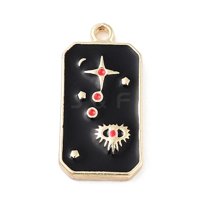 Tarot Alloy Enamel Pendants FIND-Z057-02G-02-1