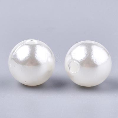 Imitation Pearl Acrylic Beads SACR-S028-01-1