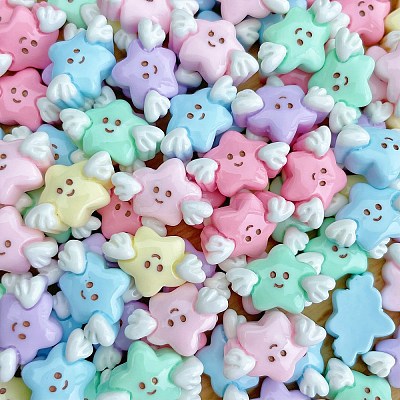 Cartoon Opaque Resin Cabochons RESI-C039-01B-1