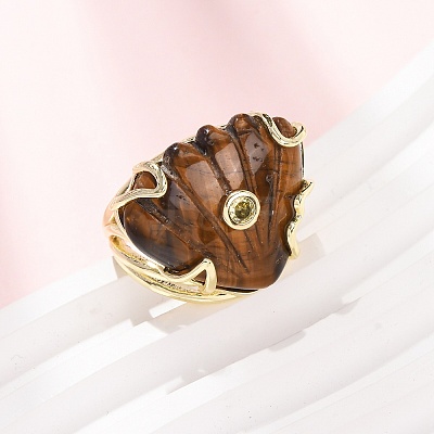 Natural Tiger Eye Cuff Rings GG-CBA5FCC-04G-08-1