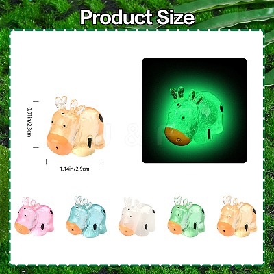 30Pcs 5 Colors Luminous Resin Home Display Decorations RESI-SZ0003-23-1