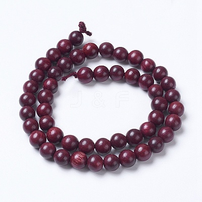 Natural Wood Beads Strands WOOD-J001-05-6mm-1