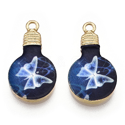 Printed Alloy Enamel Pendants LS-ENAM-N056-178-05-1