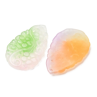 Dyed Natural Quartz Carved Pendants GG-CBA0022-04-1