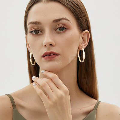 3 Pairs Brass Hoop Earrings for Women EJEW-BBC0001-66G-01-1