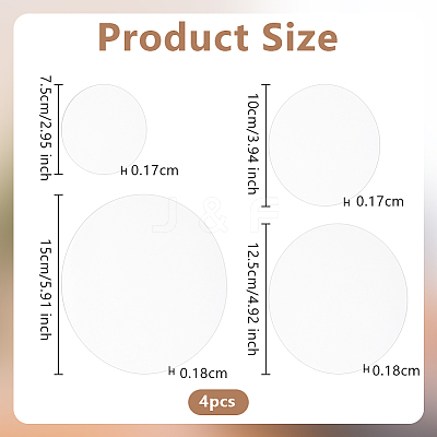 16Pcs 4 Styles Acrylic Plates AJEW-OC0005-32-1