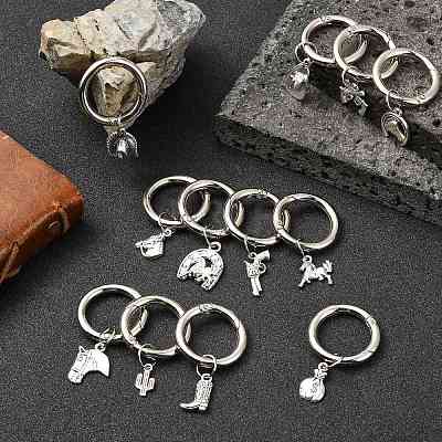 24Pcs 12 Styles Cowboy Theme Mixed Shapes Alloy Shoes Charms HJEW-CJ00041-1