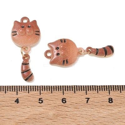 Spray Painted Alloy Enamel Pendants ENAM-K076-38G-01-1