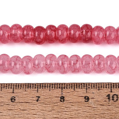 Imitation Jade Crackle Glass Beads Strands GLAA-Q108-05A-A07-1