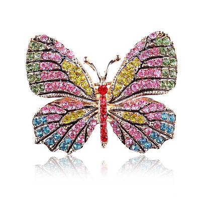 Shiny Alloy Rhinestone Brooch Pins for Women Girl PW-WG1674B-04-1