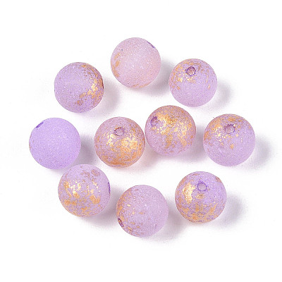 Baking Paint Glass Beads DGLA-N014-8mm-01E-1