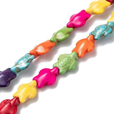 Dyed Synthetic Turquoise Beads Strands G-M152-01-A-1