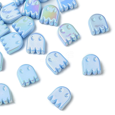 20Pcs UV Plating Acrylic Beads OACR-YW0005-01D-1