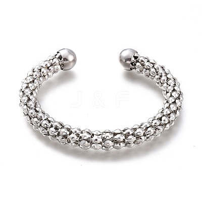 201 Stainless Steel Mesh Bracelets BJEW-M284-08-1-1