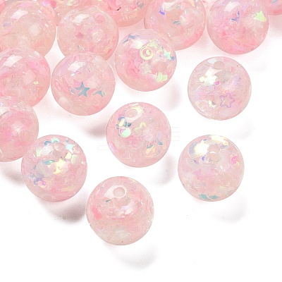 Transparent Resin with Paillette Beads RESI-G110-01H-1