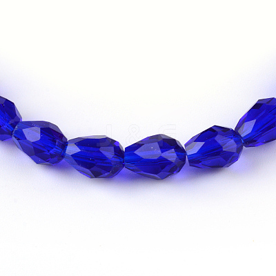 Transparent Glass Bead Strands LS-GLAA-R024-6x8mm-01-1