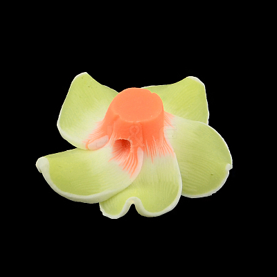 Handmade Polymer Clay 3D Flower Plumeria Beads CLAY-Q192-15mm-13-1