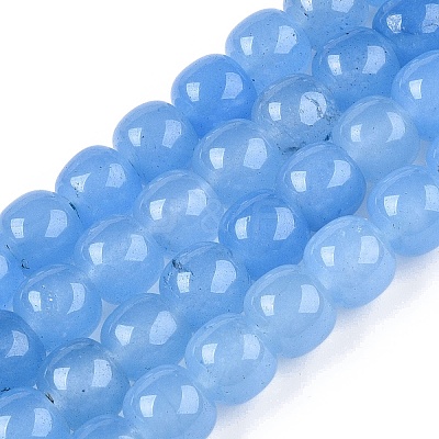 Dyed Natural White Jade Beads Strands G-T138-S11-1